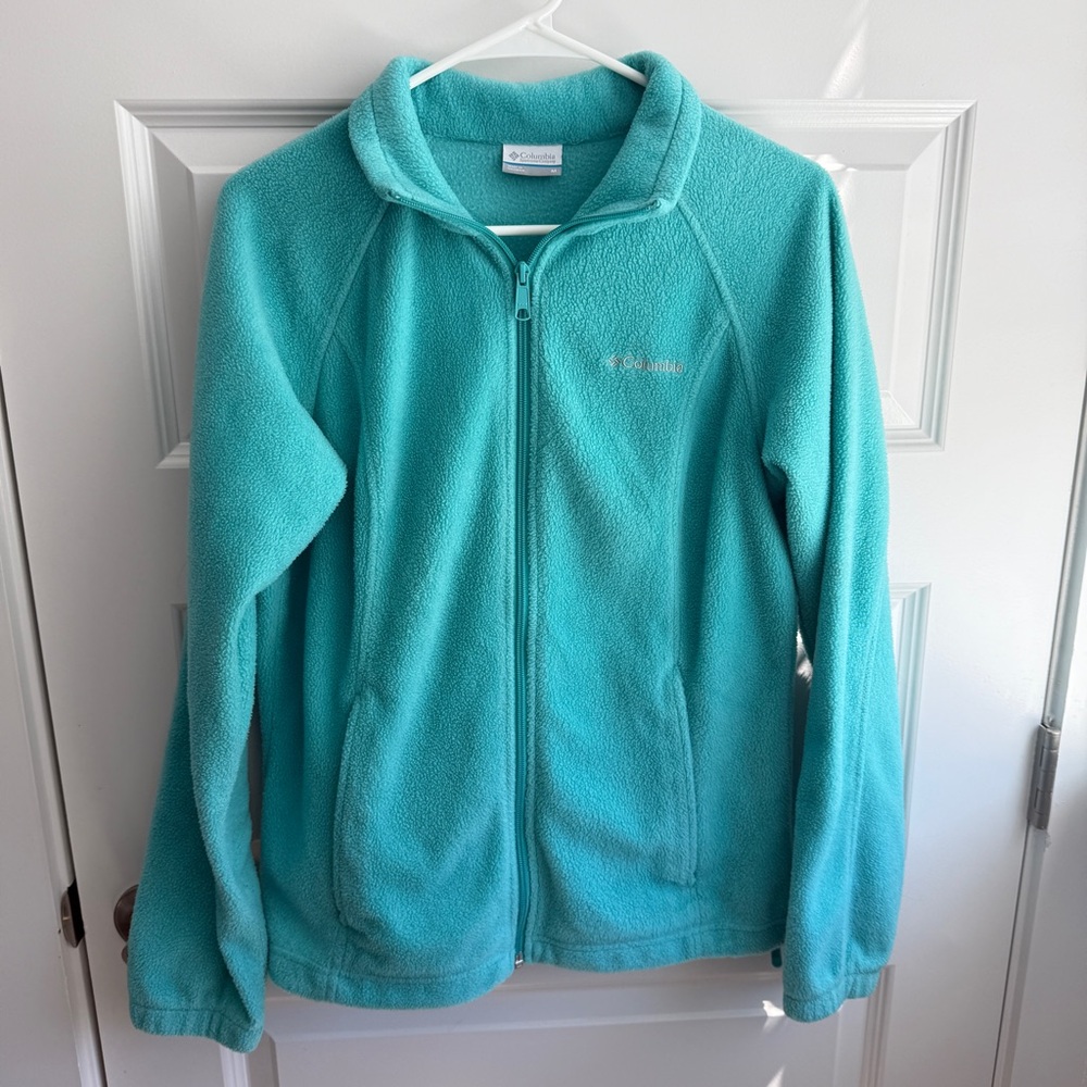 Columbia Teal Full-Zip Fleece Jacket